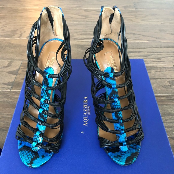 Aquazzura xena strappy heels 100% authentic - Picture 2 of 7